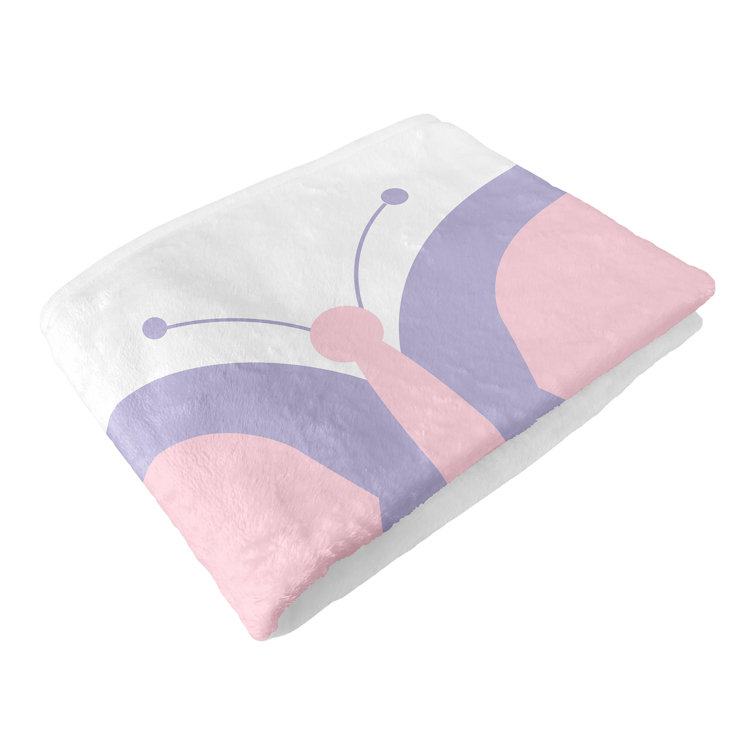 Pink butterfly baby online blanket